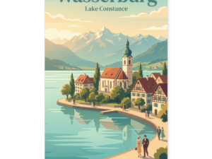 Poster Wasserburg am Bodensee – Halbinsel & Kirche St. Georg